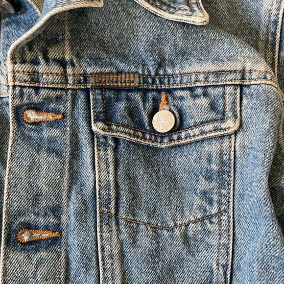 Color Blue Denim Trucker Jacket Size S - Picture 4 of 7